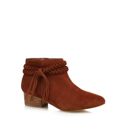 Tan suede 'Bob' ankle boots